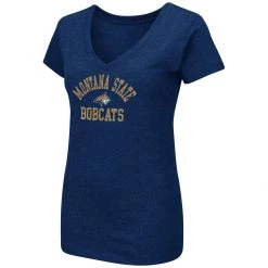 Colosseum Women's Montana State Bobcats Playbook T-Shirt Heather Grey
